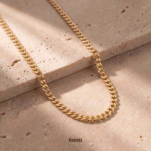 14K Gold Monaco Cuban Chain（7mm+50cm）