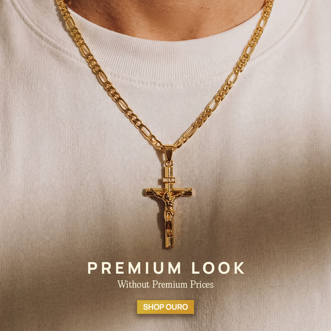 14K Gold Crucifix Chain