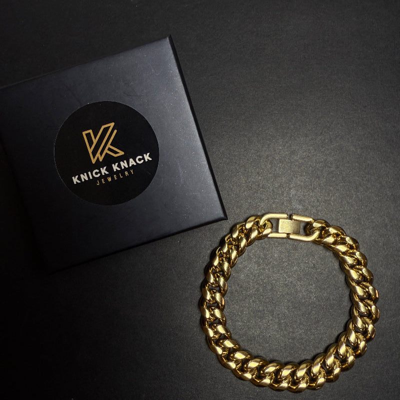 Pulsera Cubana Gruesa | Oro 18K