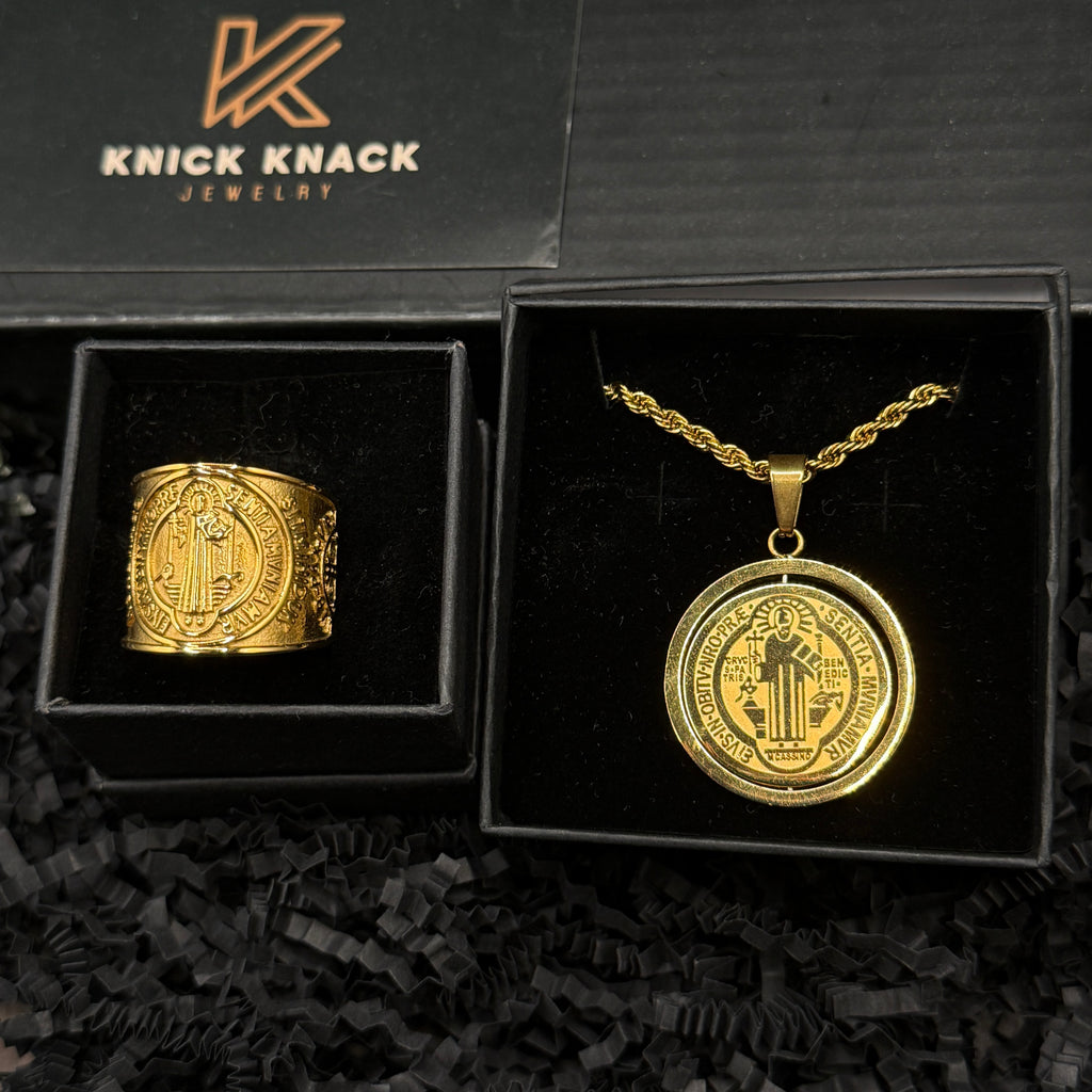 Saint Benedict Protection Bundle (Necklace + Ring)