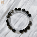 Pulsera Protección y Equilibrio | Obsidiana y Cuarzo