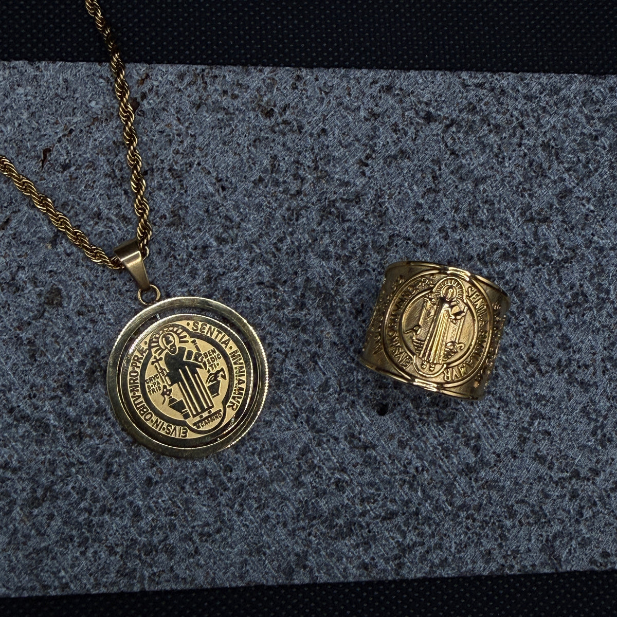 Saint Benedict Protection Bundle (Necklace + Ring)